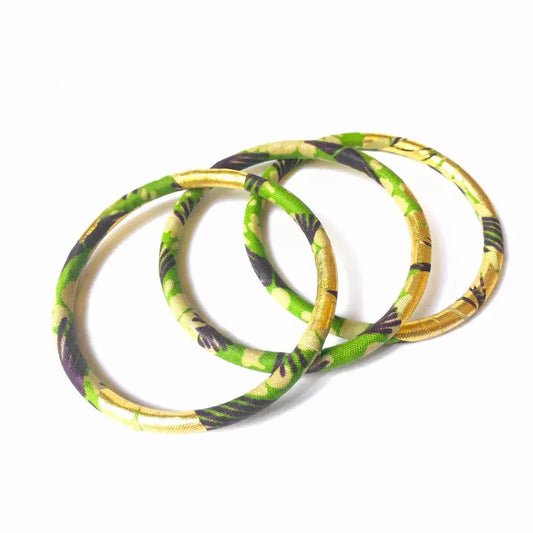 Bracelets en wax Almond green/gold MéloKane