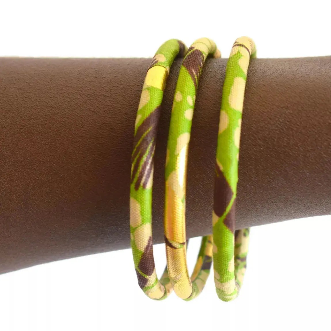 Bracelets en wax Almond green/gold MéloKane