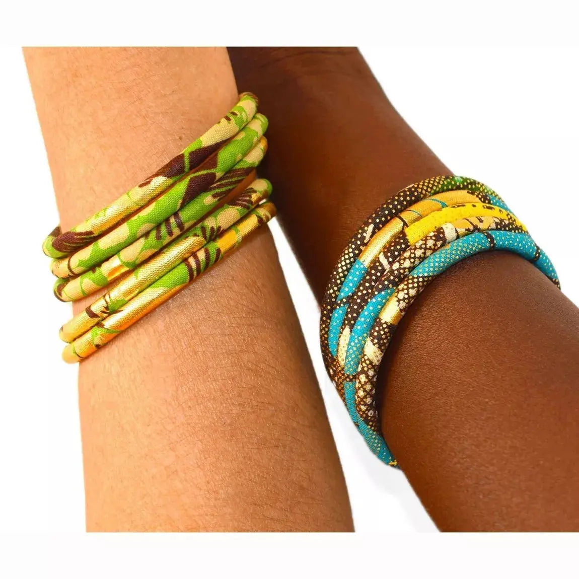 Bracelets en wax Almond green/gold MéloKane
