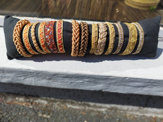 Bracelets passementerie oranges ART&MISS