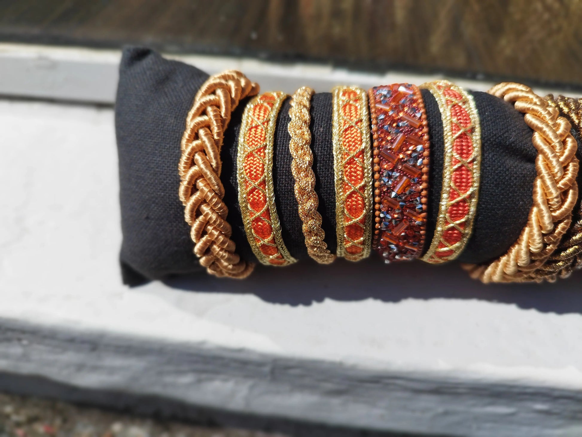 Bracelets passementerie oranges ART&MISS