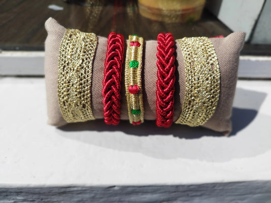 Bracelets passementerie rouges ART&MISS
