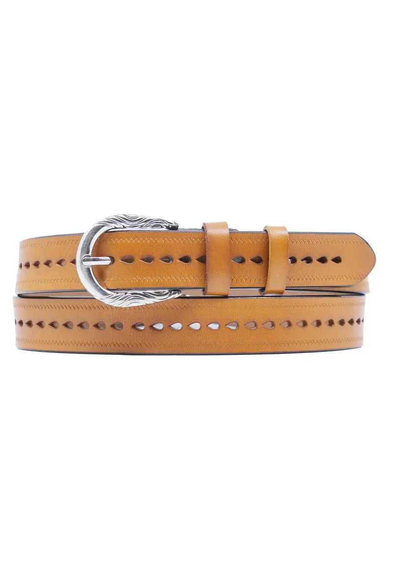 Ceinture femme ajourée en croute de cuir JCL (CEINTURES ET MOI)