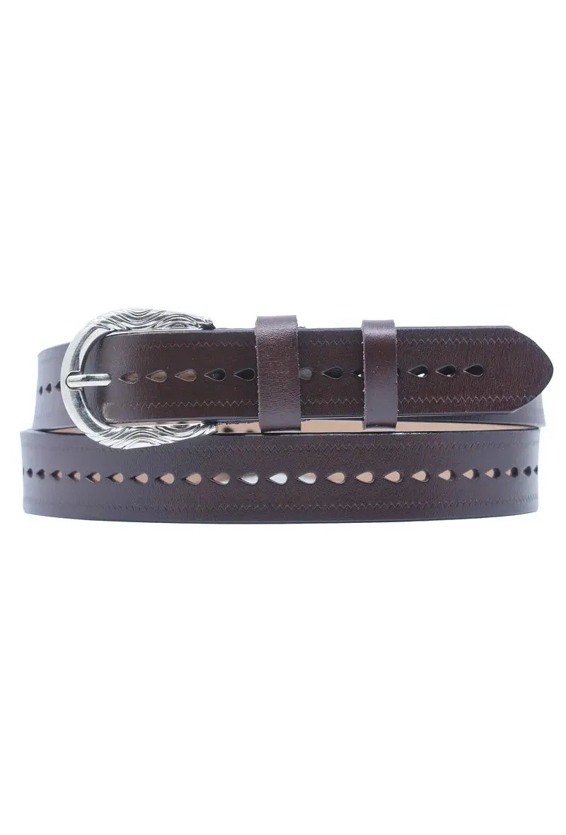 Ceinture femme ajourée en croute de cuir JCL (CEINTURES ET MOI)