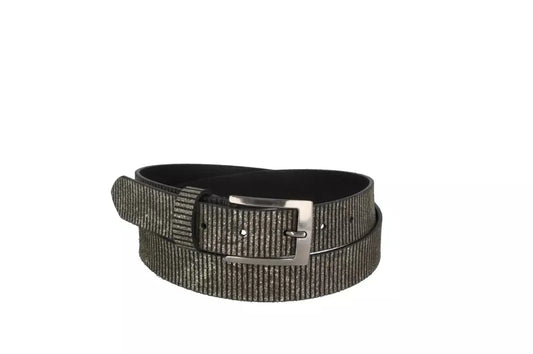 Ceinture femme cuir brillant laser titane métallisé Cintura M