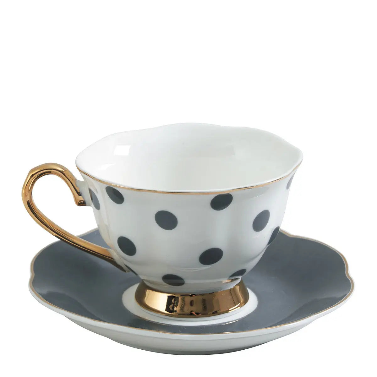 Coffret théière et 2 tasses à thé Madame de Récamier - Gris Mathilde M