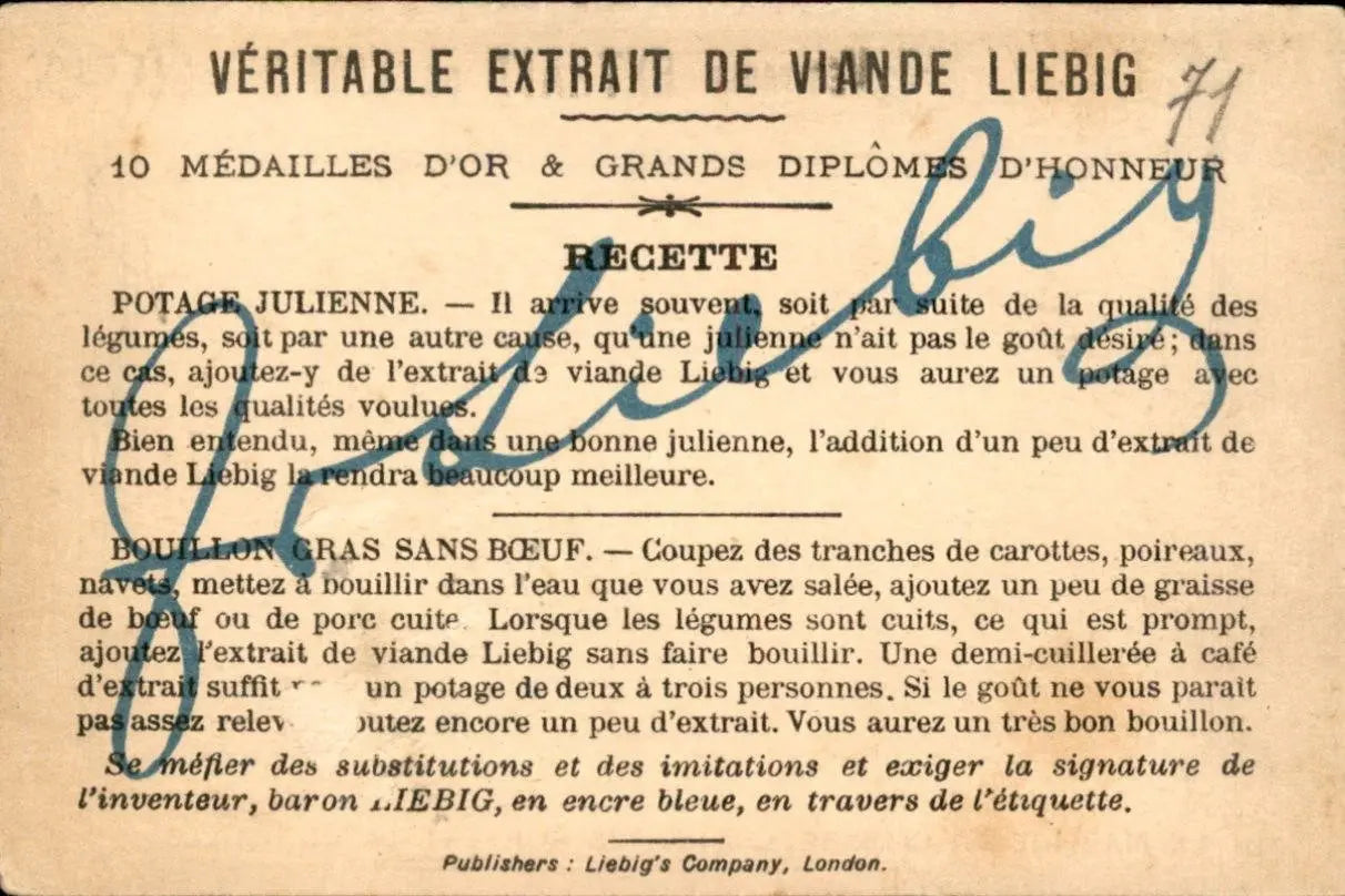 Collection 6 cartes Liebig Antik brokant