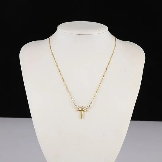 Collier chaîne dorée avec libellule Eclat Paris