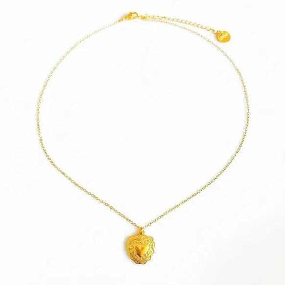Collier chaîne pendentif cœur ex-voto LITCHI LITCHI