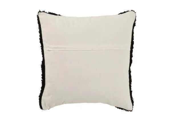 Coussin Demi-Cercle Coton Noir J-L