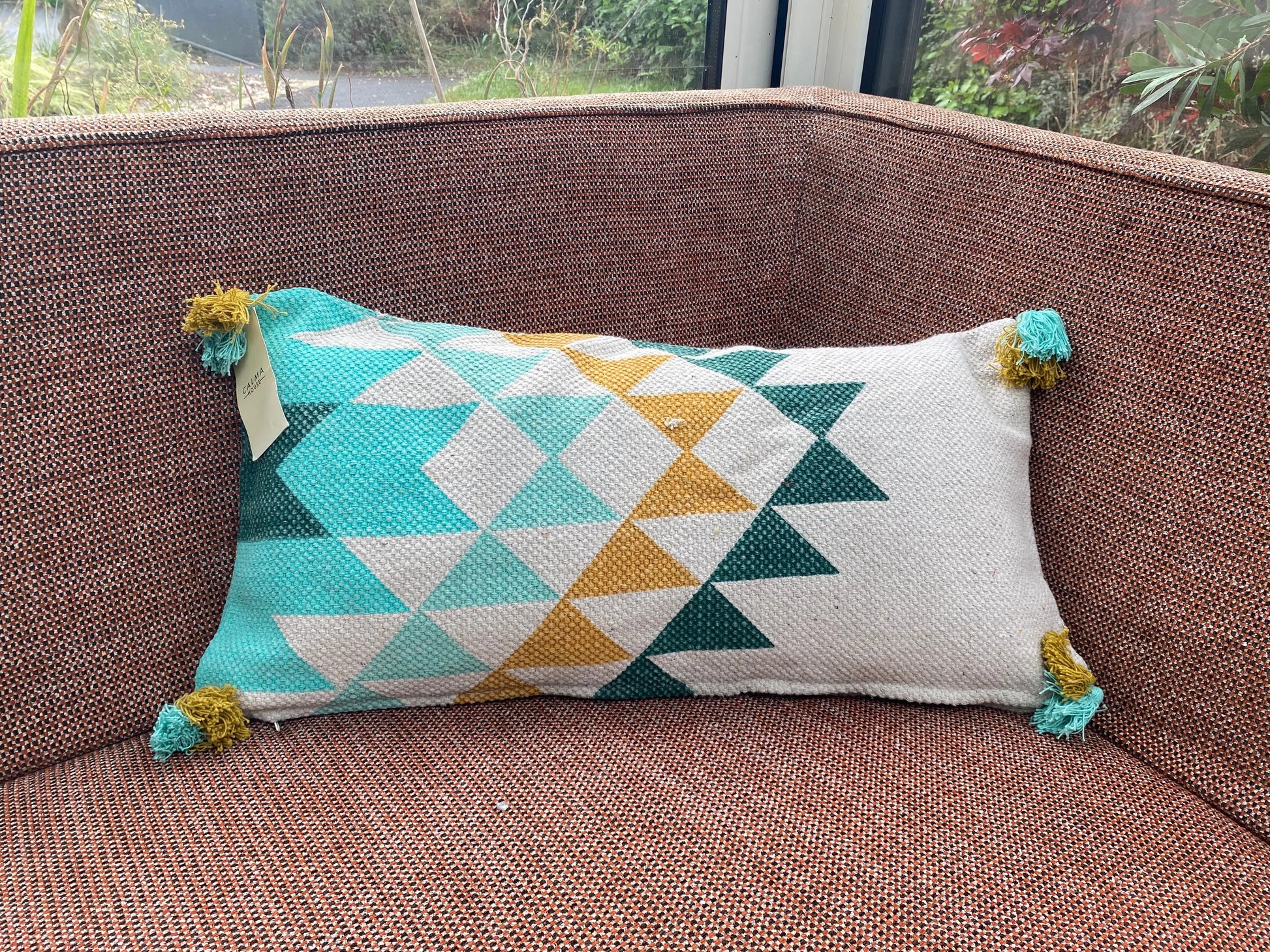 Coussin aux motifs colorés (housse) Calma house