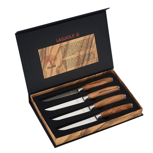 Couteaux à steak LAGUIOLE coffret de 4 pièces Laguiole