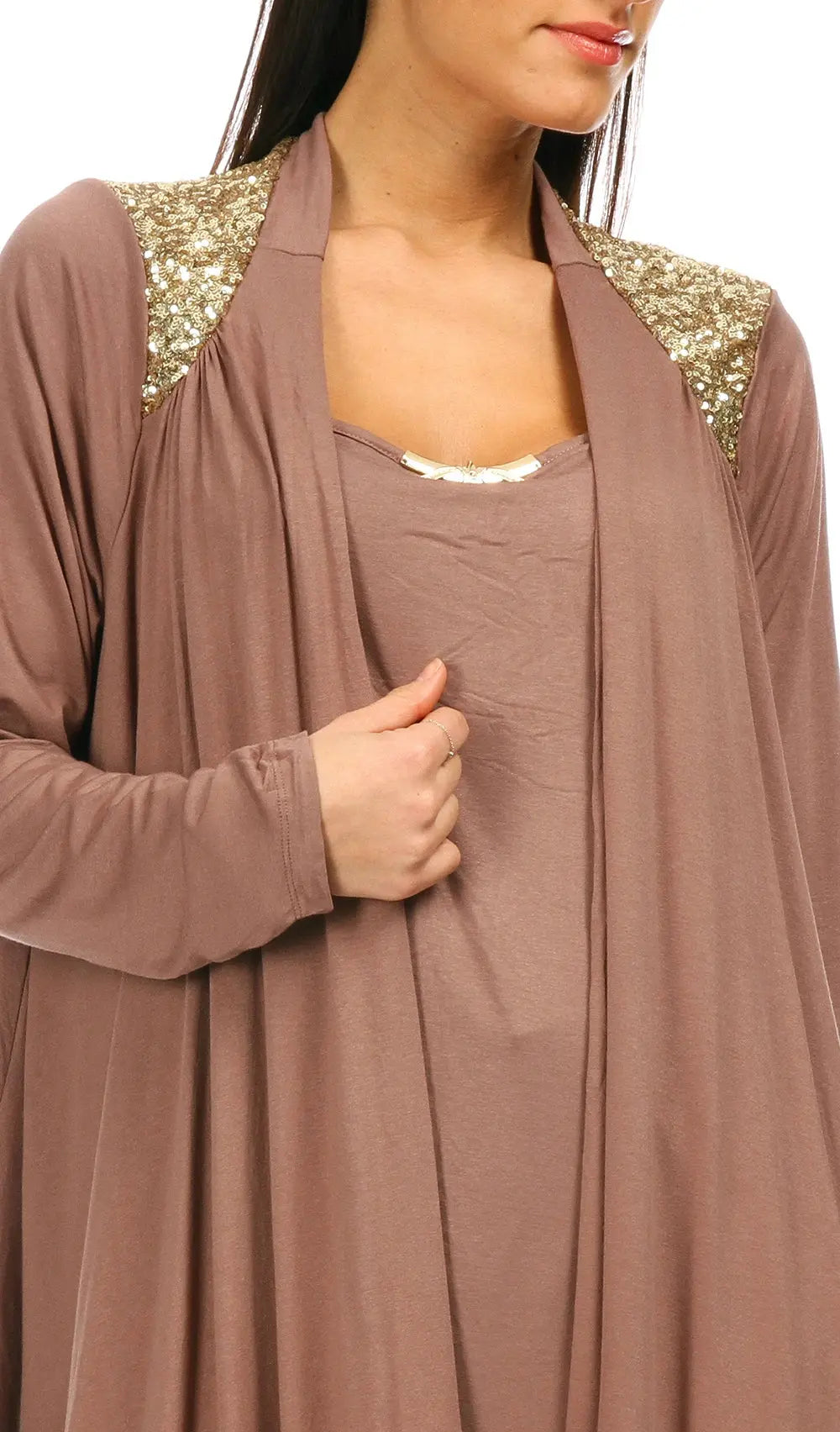 Ensemble gilet à strass + top Pomme Rouge