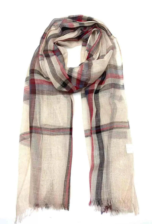 Foulard mixte crème LINETA