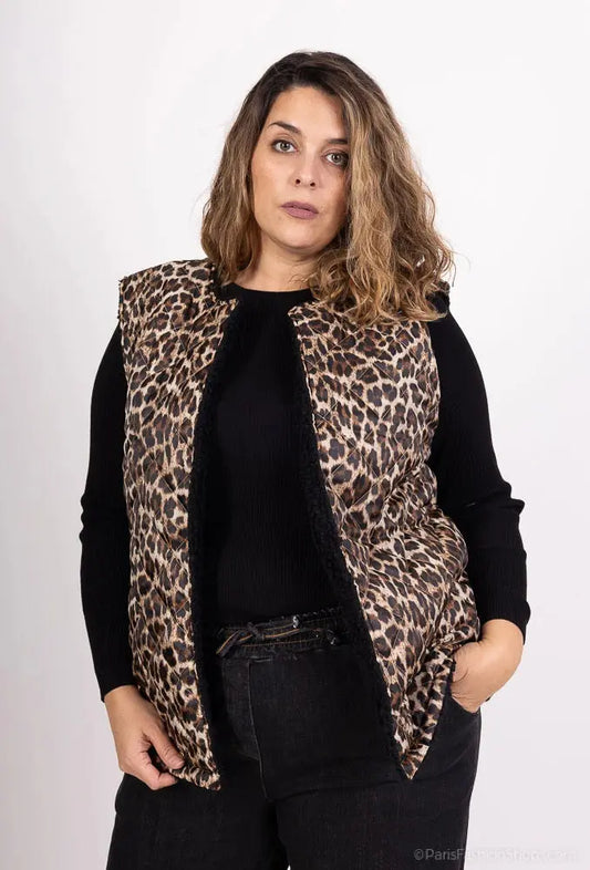 Gilet réversible léopard PEPOUZ'PARIS