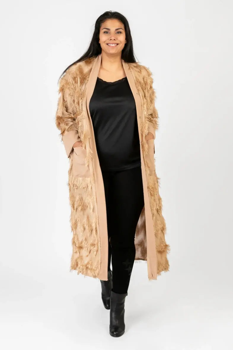 Gilet texturé doré Pomme Rouge