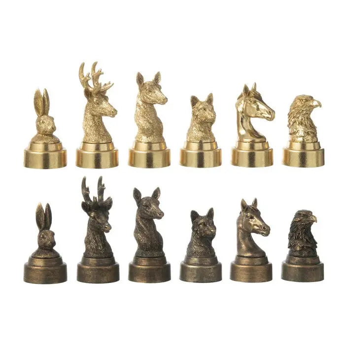 Jeu d’échecs Animaux – Résine multicolore J-Line J-L