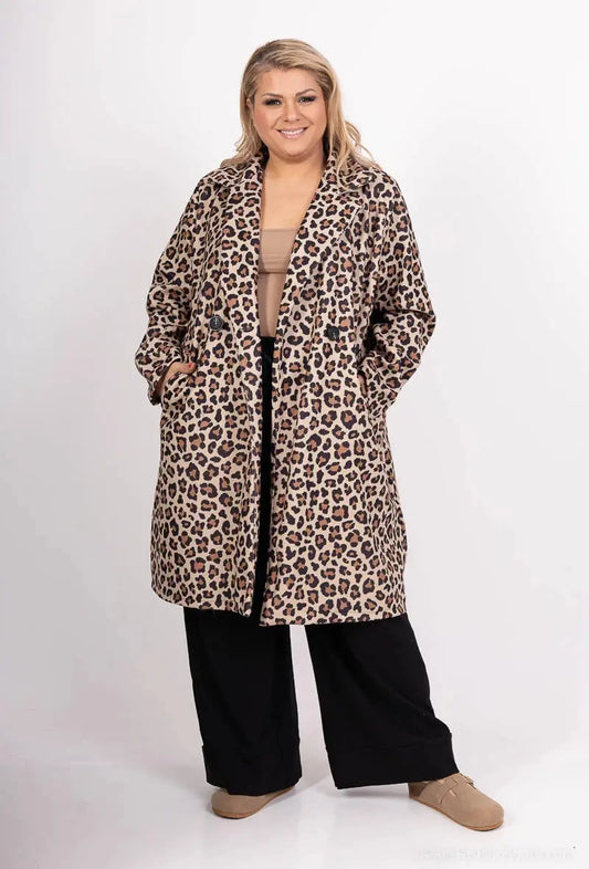 Manteau long imprimé animal grande taille PEPOUZ'PARIS