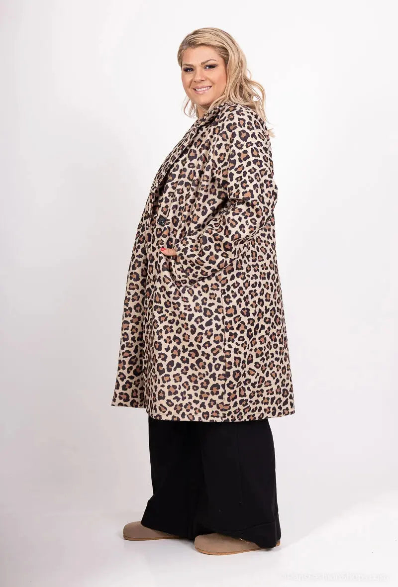 Manteau long imprimé animal grande taille PEPOUZ'PARIS