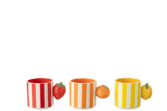 Mugs dolomite fruits J-L