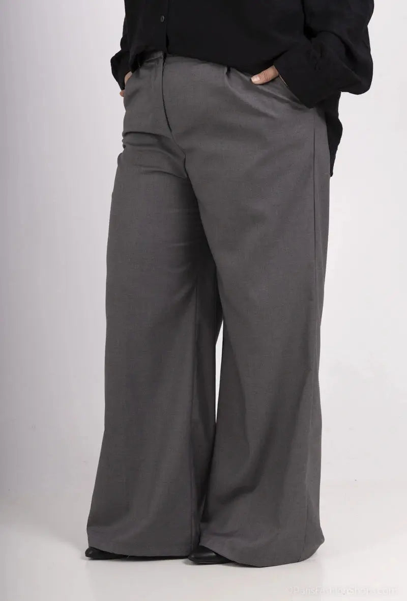 Pantalon à plis gris souris Amy&Clo