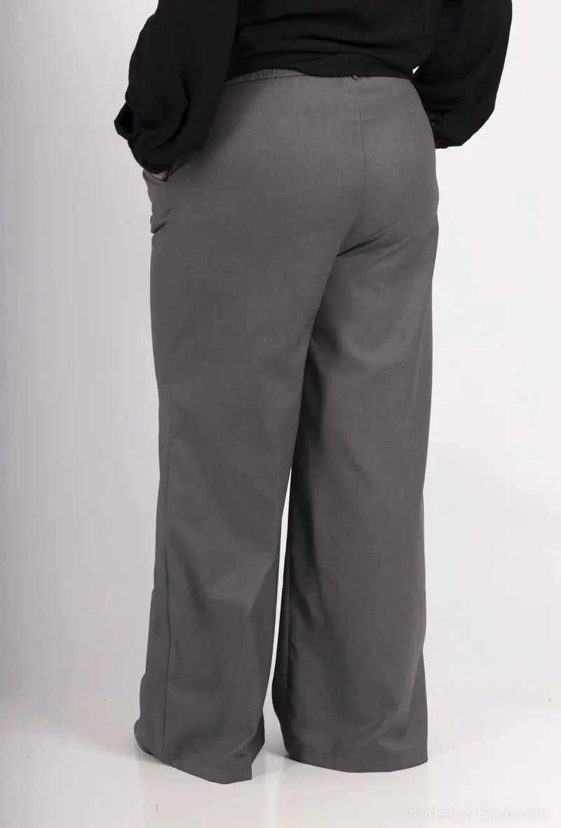 Pantalon à plis gris souris Amy&Clo