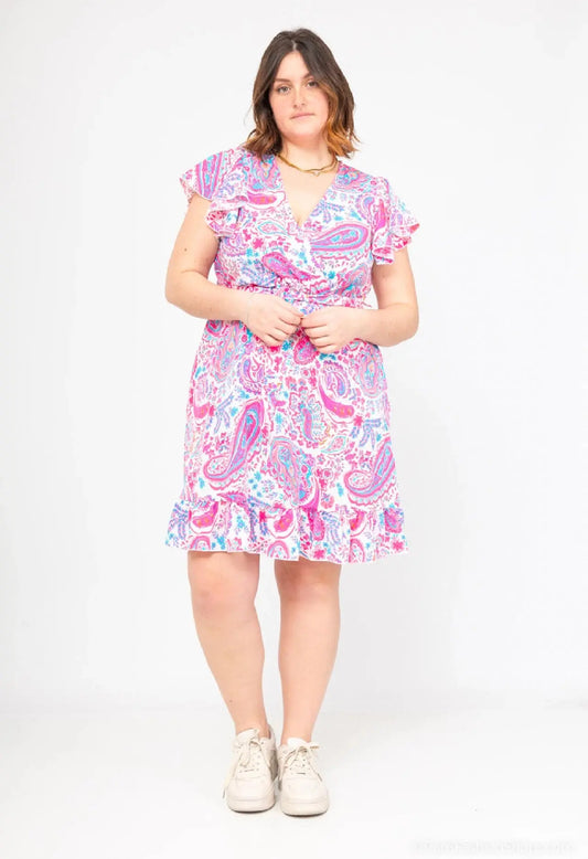 Robe courte à motif paisley LilieRose