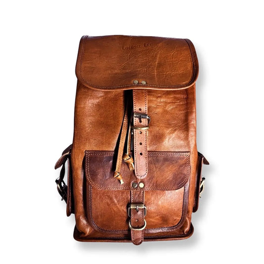 Sac à dos style vintage en cuir de chèvre véritable Louisa Lee