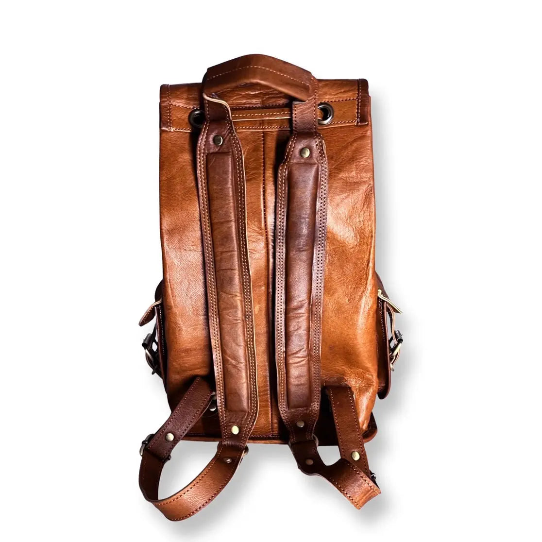 Sac à dos style vintage en cuir de chèvre véritable Louisa Lee