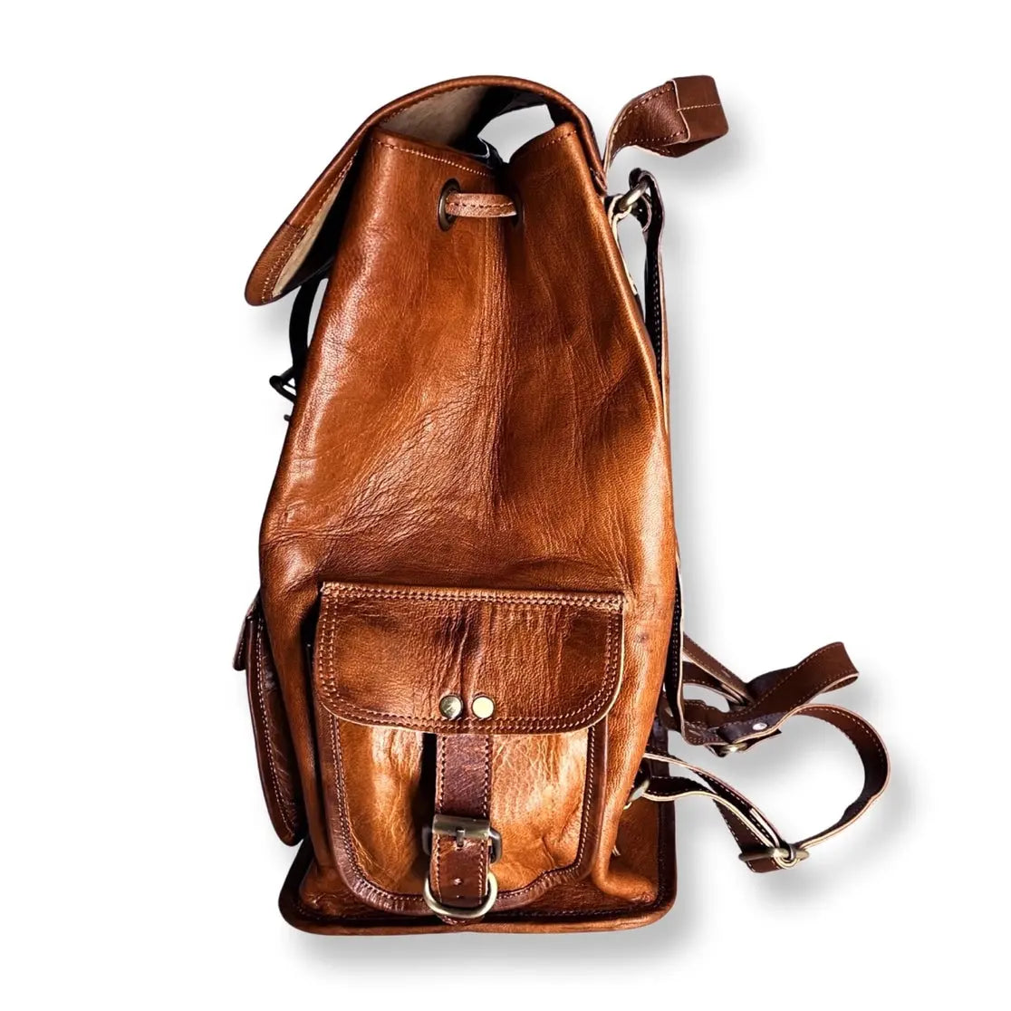 Sac à dos style vintage en cuir de chèvre véritable Louisa Lee