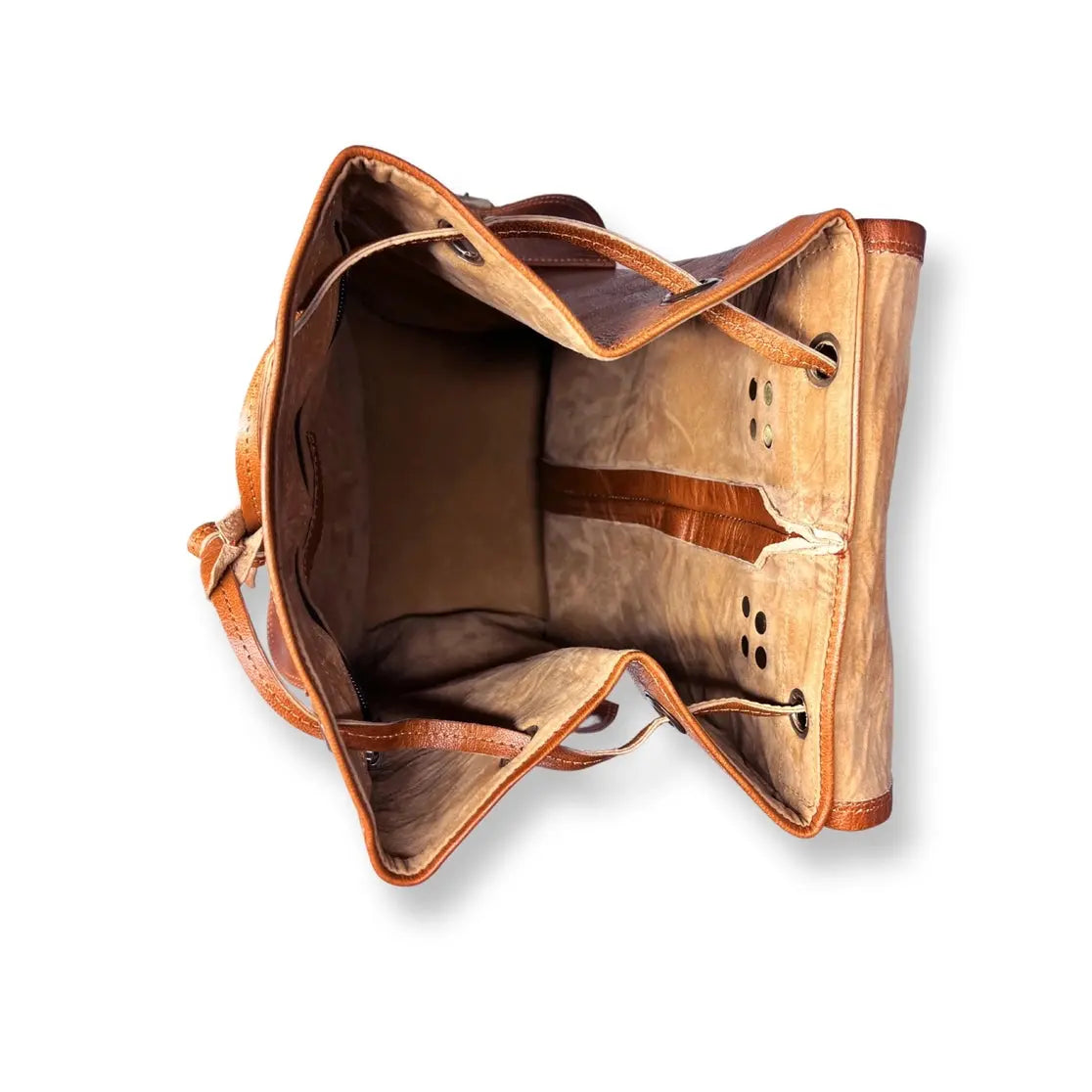 Sac à dos style vintage en cuir de chèvre véritable Louisa Lee