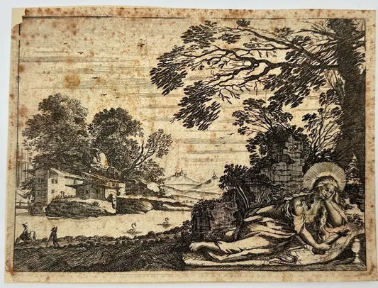 "Saint Person with a cross" Antik brokant