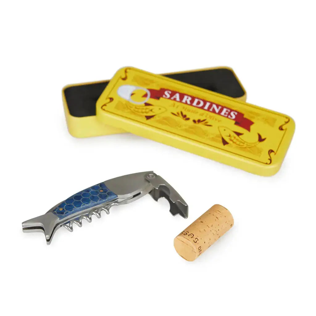Tire-bouchon, sardines, canette Balvi