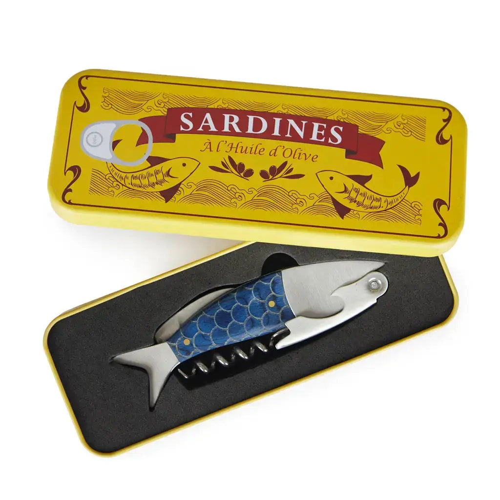 Tire-bouchon, sardines, canette Balvi