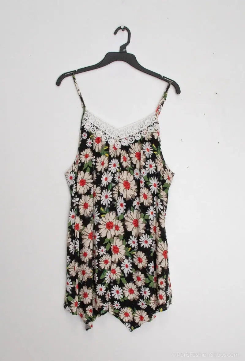 Top bretelle imprimé fleurs world fashion