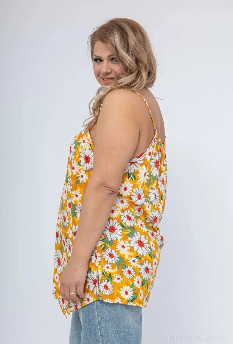 Top bretelle imprimé fleurs world fashion