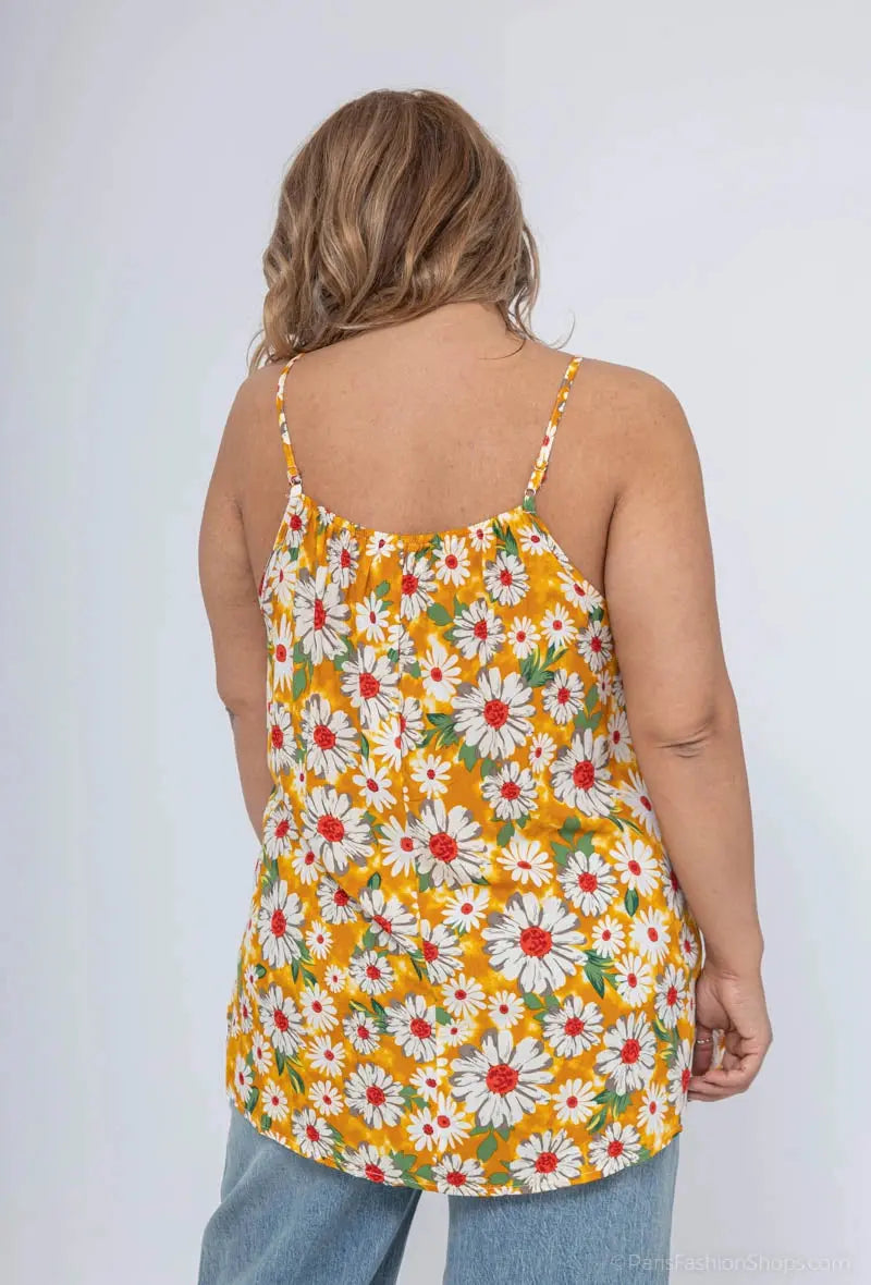 Top bretelle imprimé fleurs world fashion