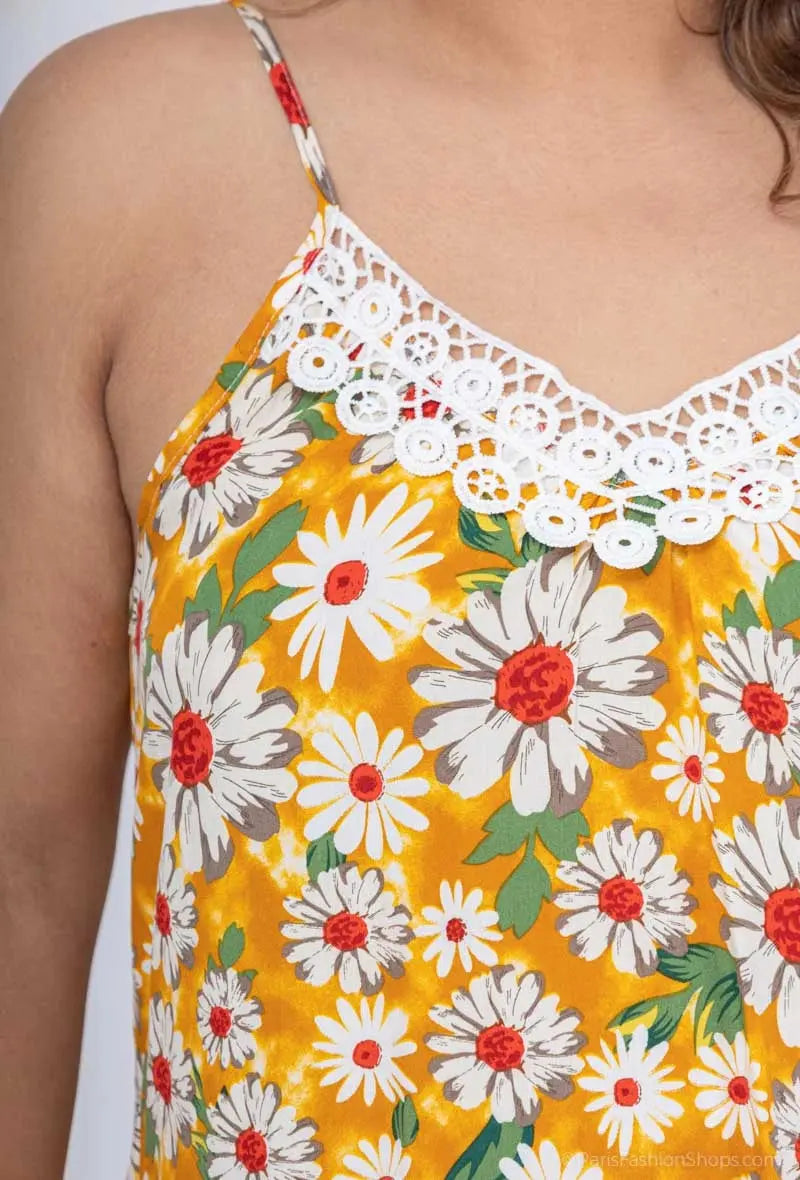 Top bretelle imprimé fleurs world fashion