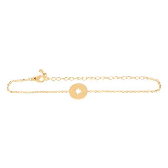 Tube bracelet COMPAS marin doré Birambi