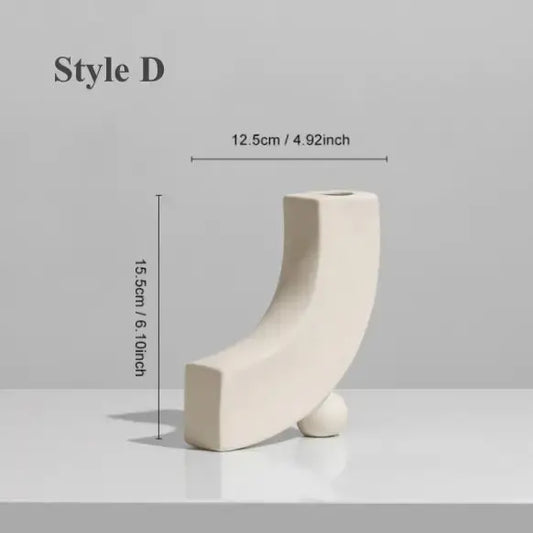 Vase à fleurs en céramique minimaliste nordique Ivore group