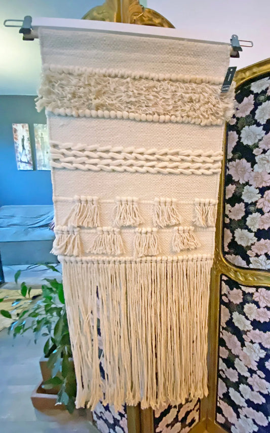 macramé naturel : décoration murale J-L