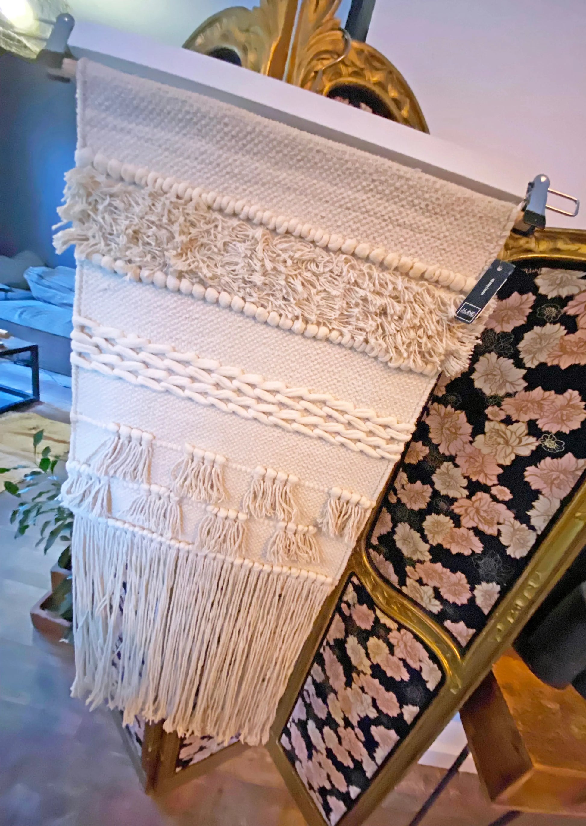 macramé naturel : décoration murale J-L